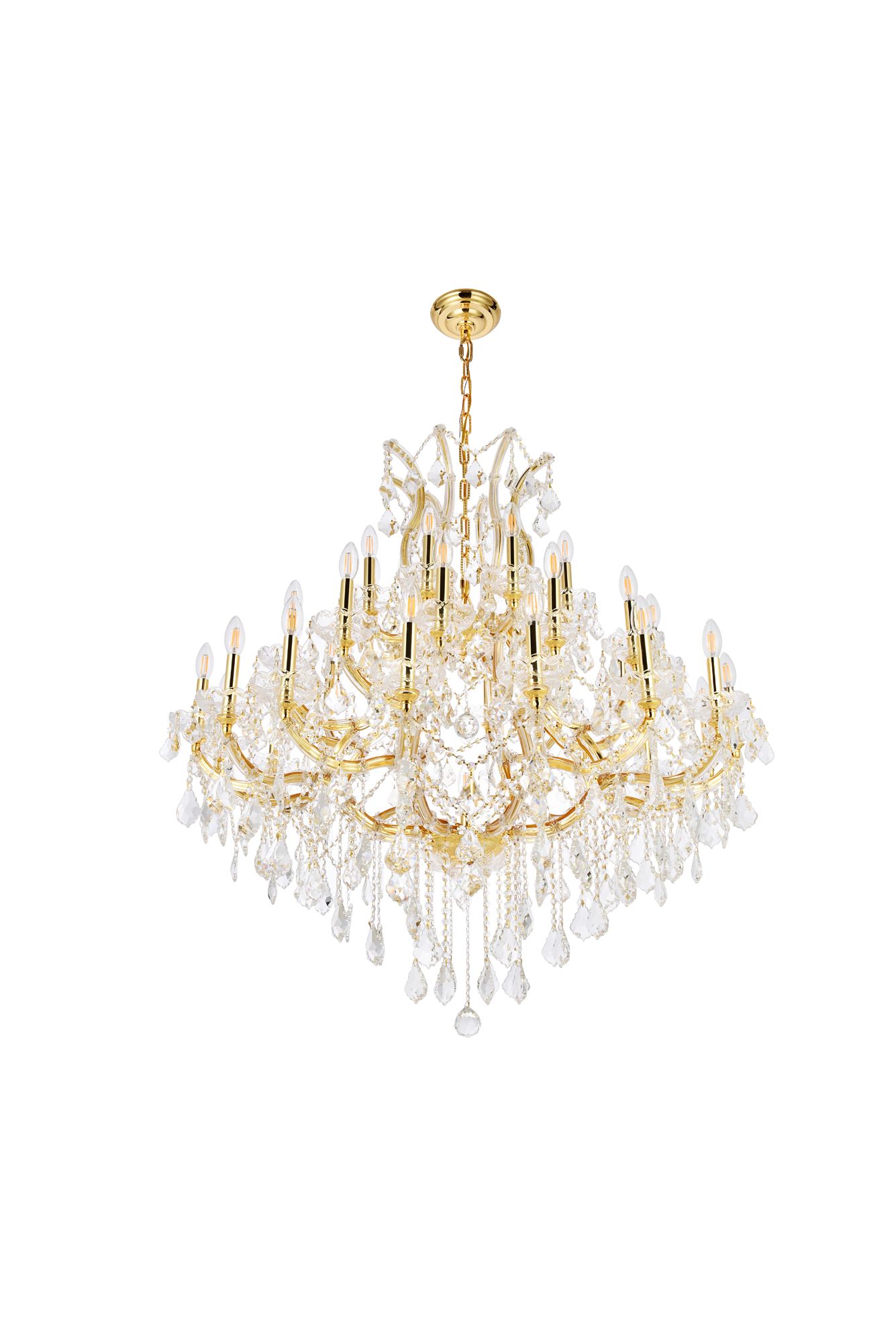 Maria Theresa 37 Lt Gold Chandelier Clear Crystal