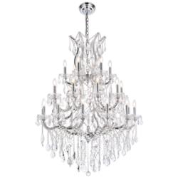 Maria Theresa 38" Wide Chrome 28-Light Chandelier