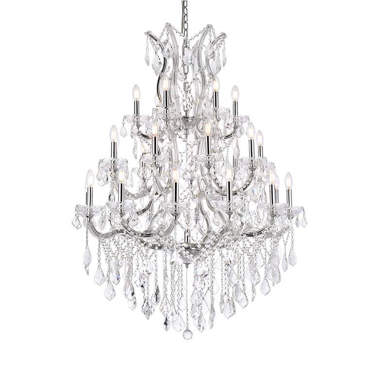 Image 4 Maria Theresa 38" Wide Chrome 28-Light Chandelier more views