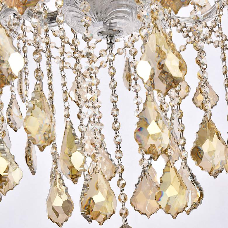 Image 5 Maria Theresa 38" Wide Chrome and Golden Crystal Chandelier more views