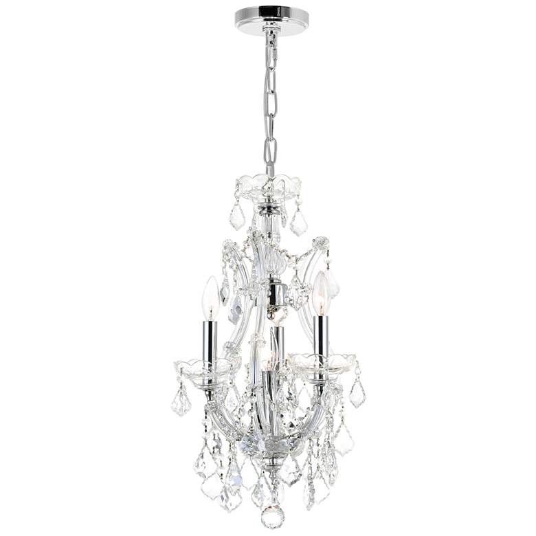 Image 1 Maria Theresa 4 Light Up Mini Chandelier With Chrome Finish