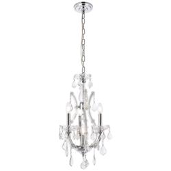 Maria Theresa 4 Lt Chrome Pendant Clear