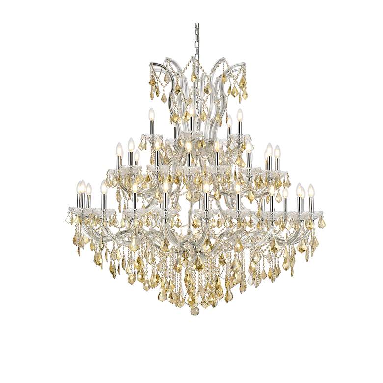 Image 3 Maria Theresa 41 Lt Chrome Chandelier Golden Teak more views