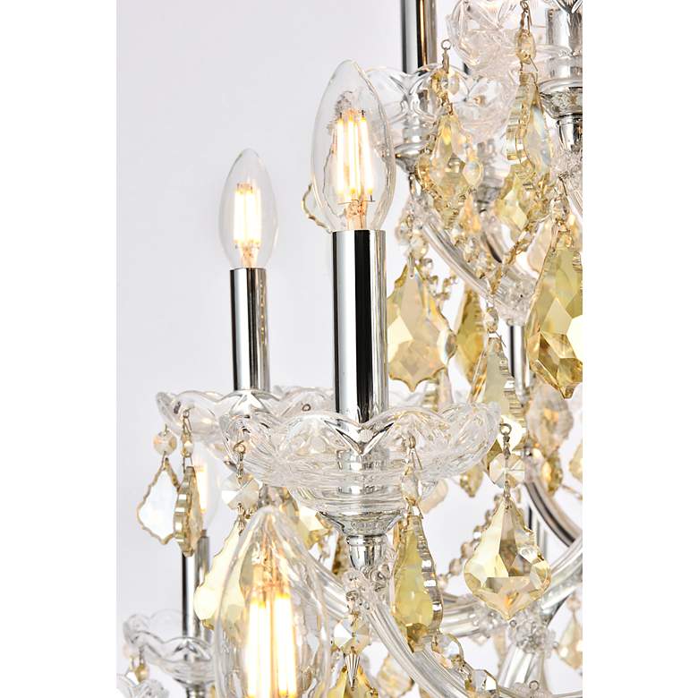 Image 5 Maria Theresa 41 Lt Chrome Chandelier Golden Teak more views