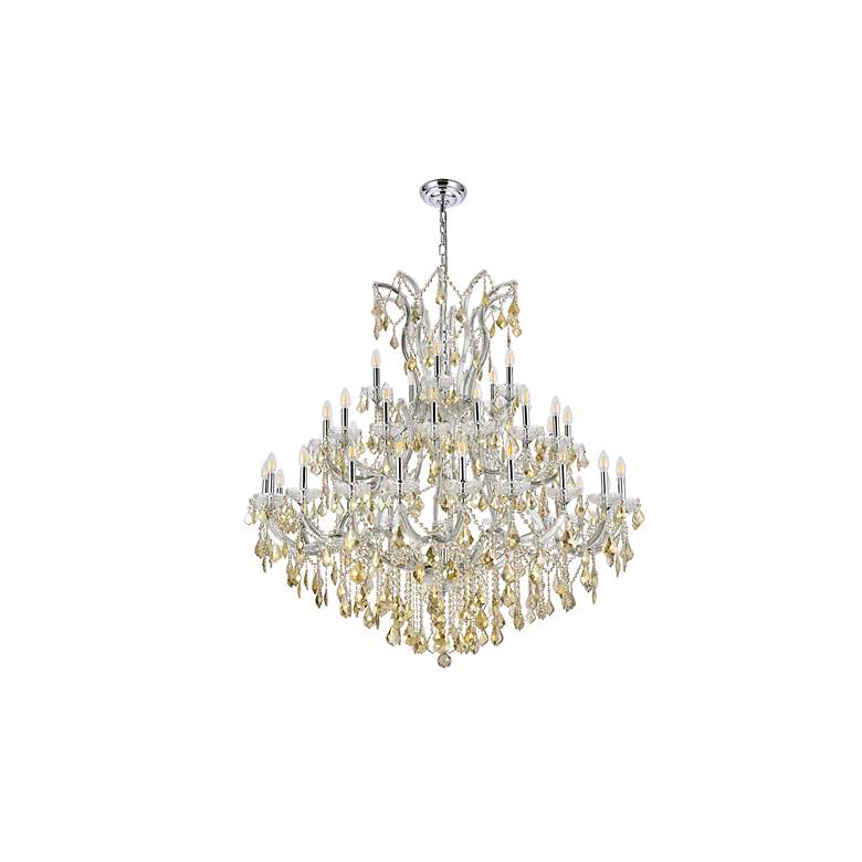 Image 7 Maria Theresa 41 Lt Chrome Chandelier Golden Teak more views