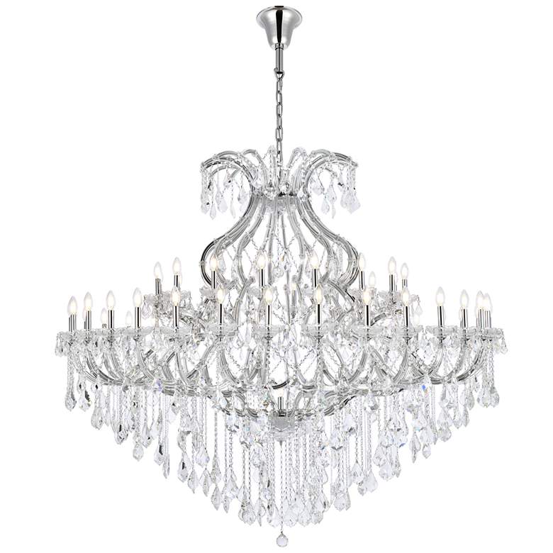 Image 1 Maria Theresa 49 Lt Chrome Chandelier Clear Crystal
