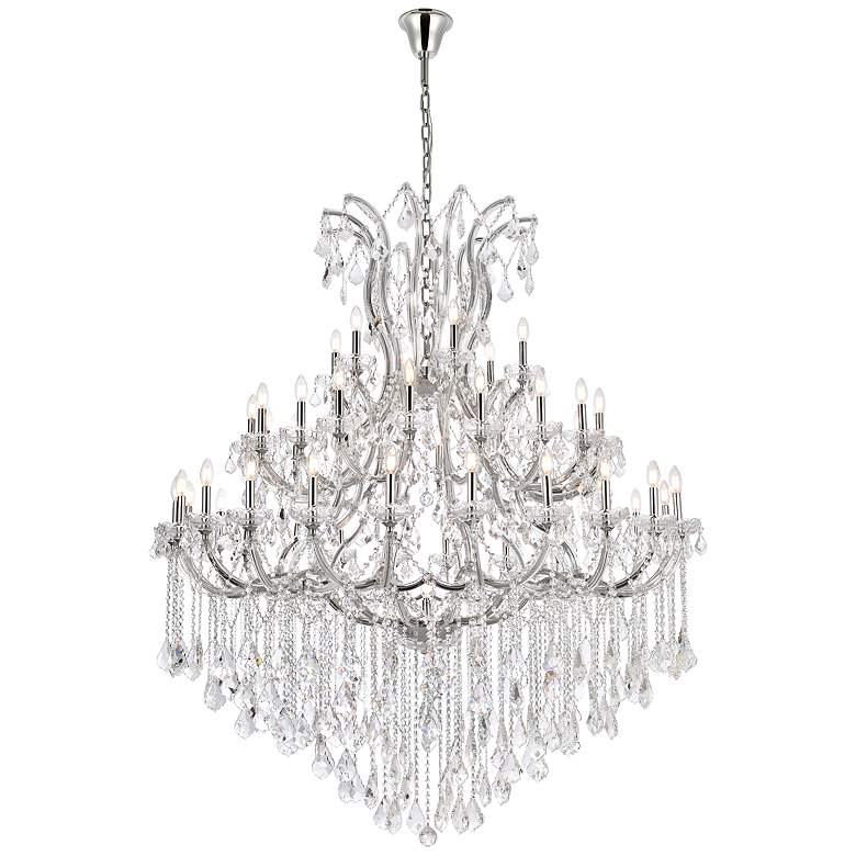 Image 1 Maria Theresa 49 Lt Chrome Chandelier Clear