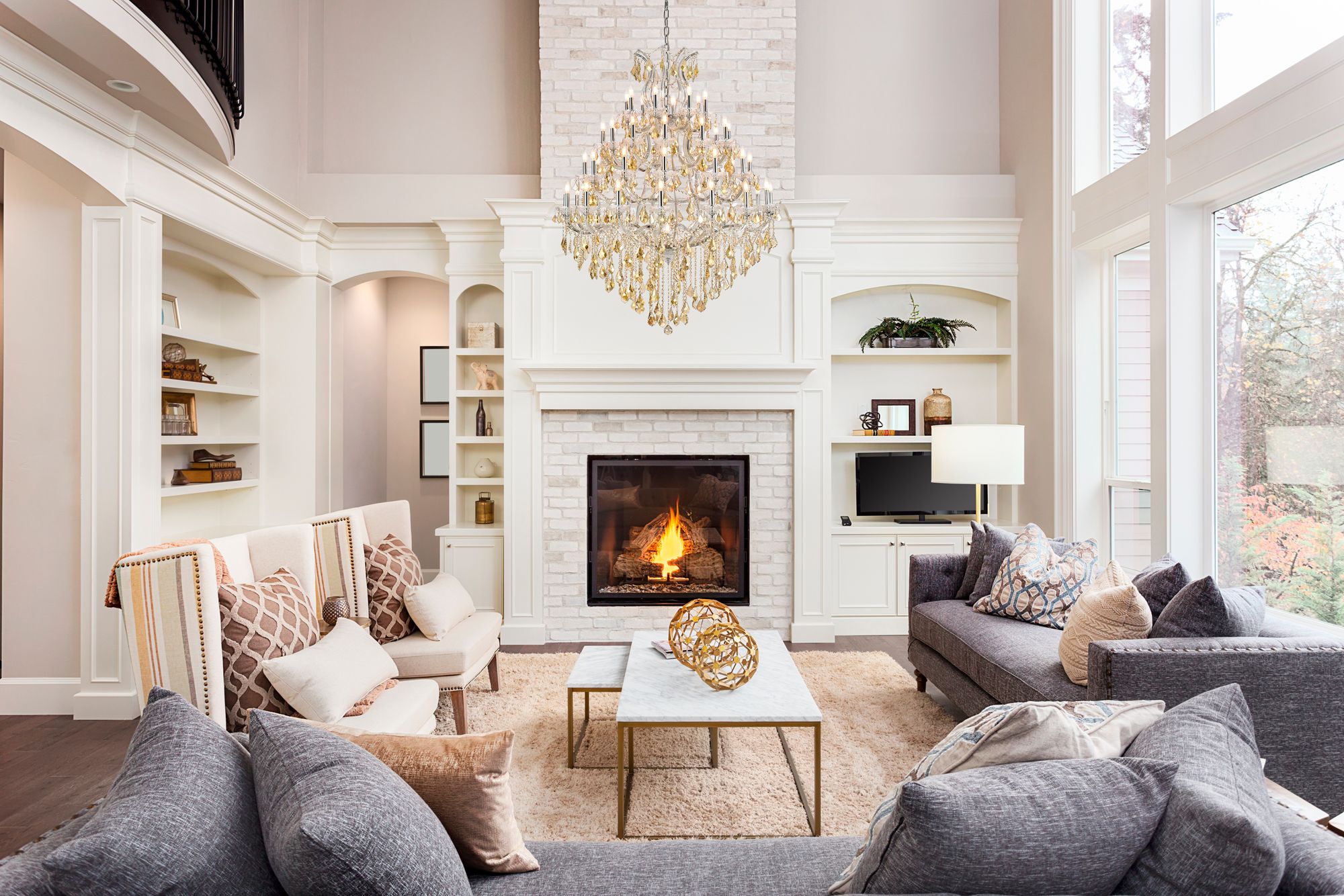 Image 2 Maria Theresa 49 Lt Chrome Chandelier Golden Teak more views