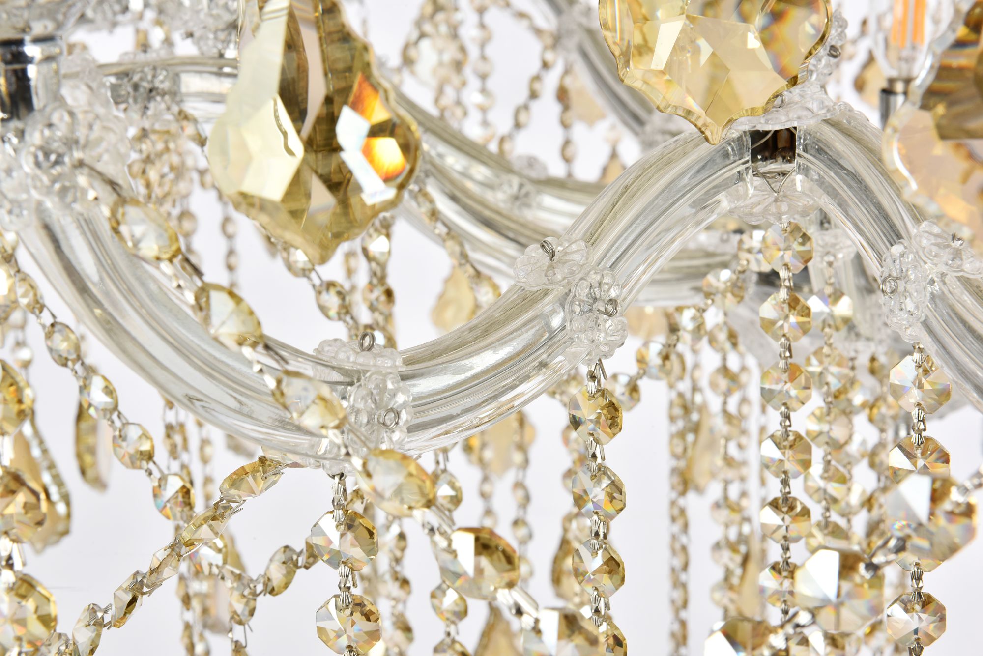 Image 5 Maria Theresa 49 Lt Chrome Chandelier Golden Teak more views