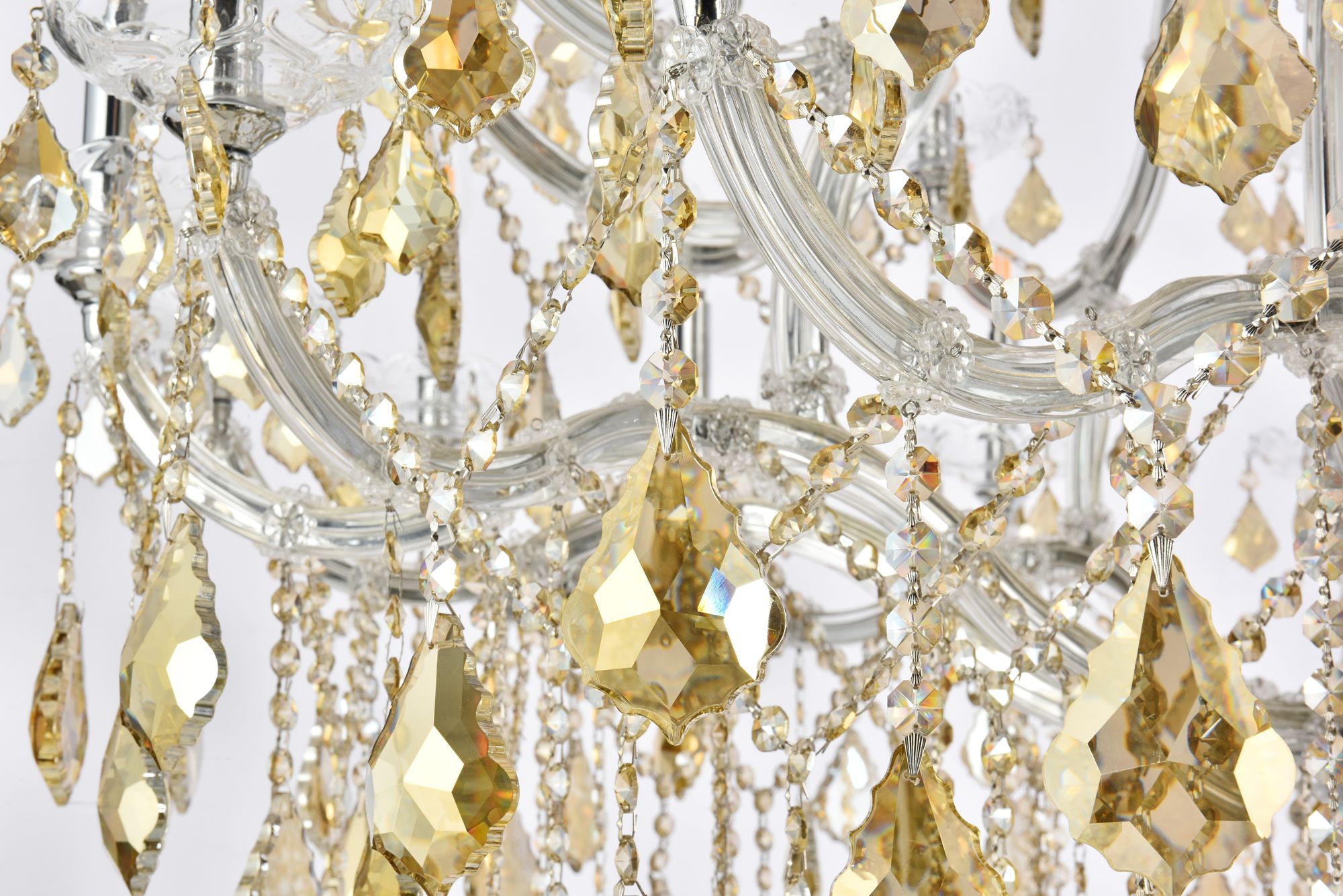 Image 6 Maria Theresa 49 Lt Chrome Chandelier Golden Teak more views