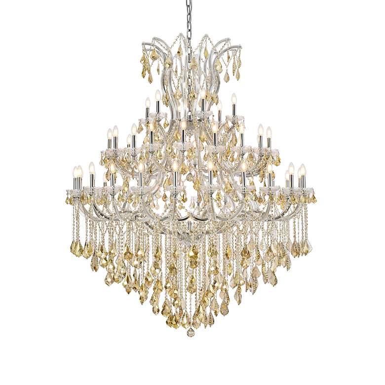 Image 3 Maria Theresa 49 Lt Chrome Chandelier Golden Teak more views