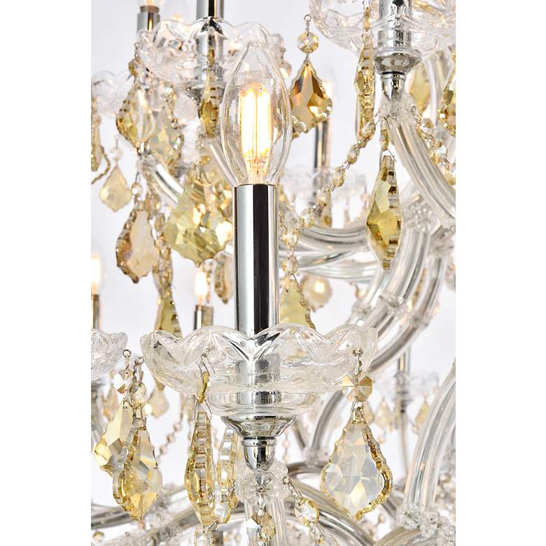 Image 6 Maria Theresa 49 Lt Chrome Chandelier Golden Teak more views