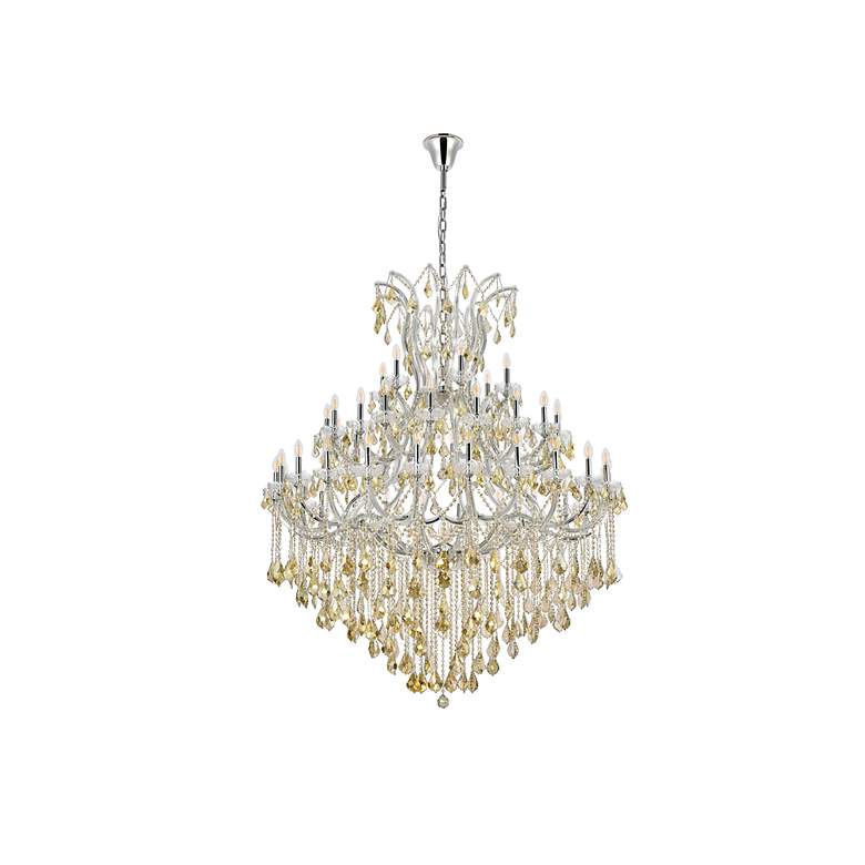 Image 7 Maria Theresa 49 Lt Chrome Chandelier Golden Teak more views