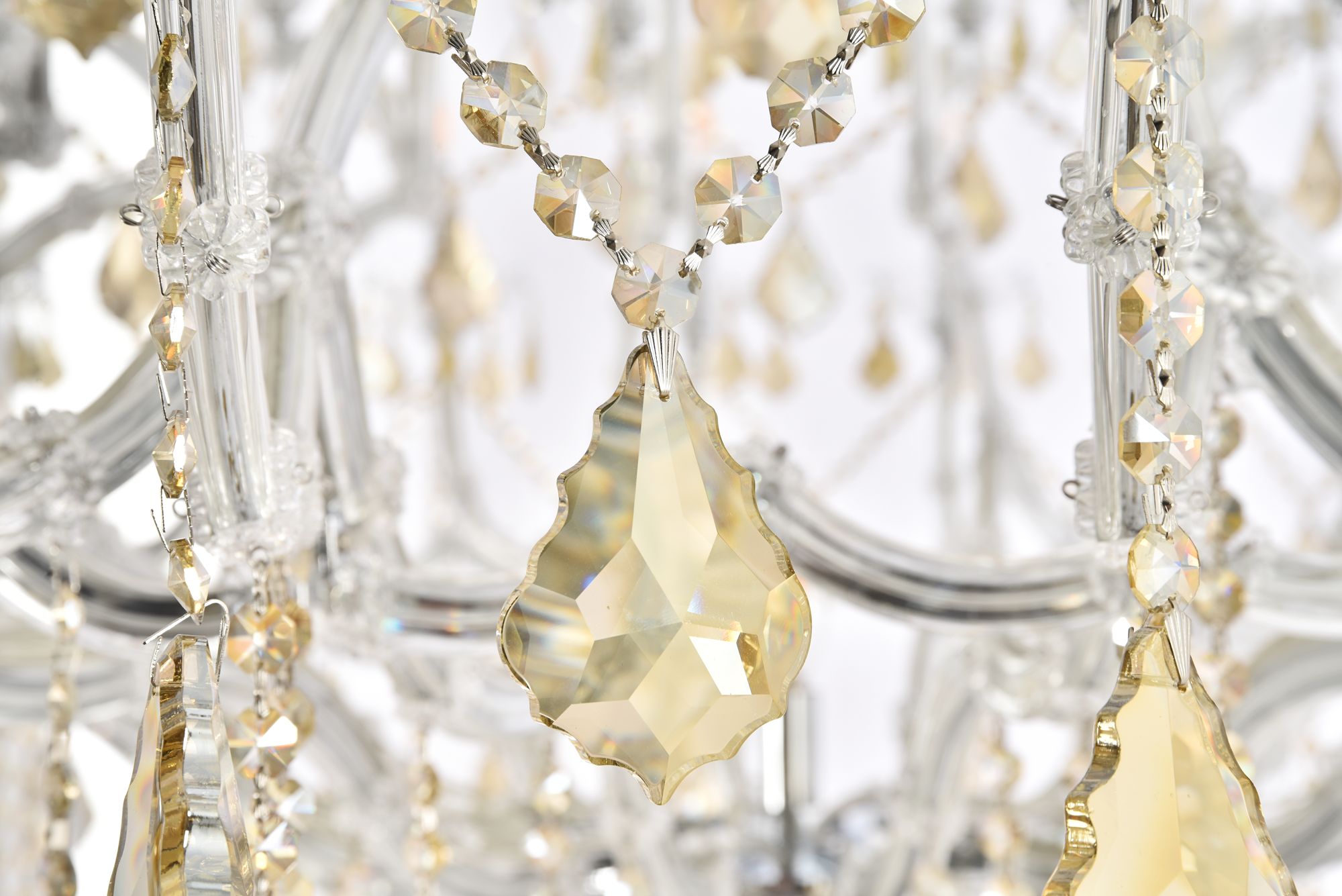 Image 6 Maria Theresa 49 Lt Chrome Chandelier Golden Teak more views