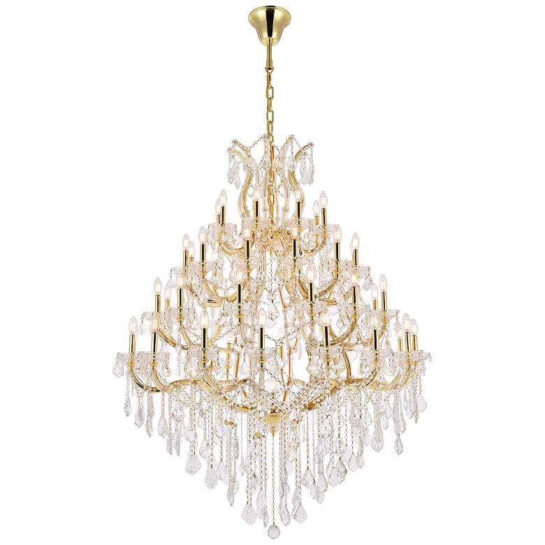 Image 1 Maria Theresa 49 Lt Gold Chandelier Clear