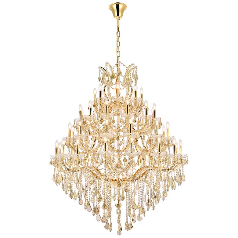 Image 1 Maria Theresa 49 Lt Gold Chandelier Golden Teak