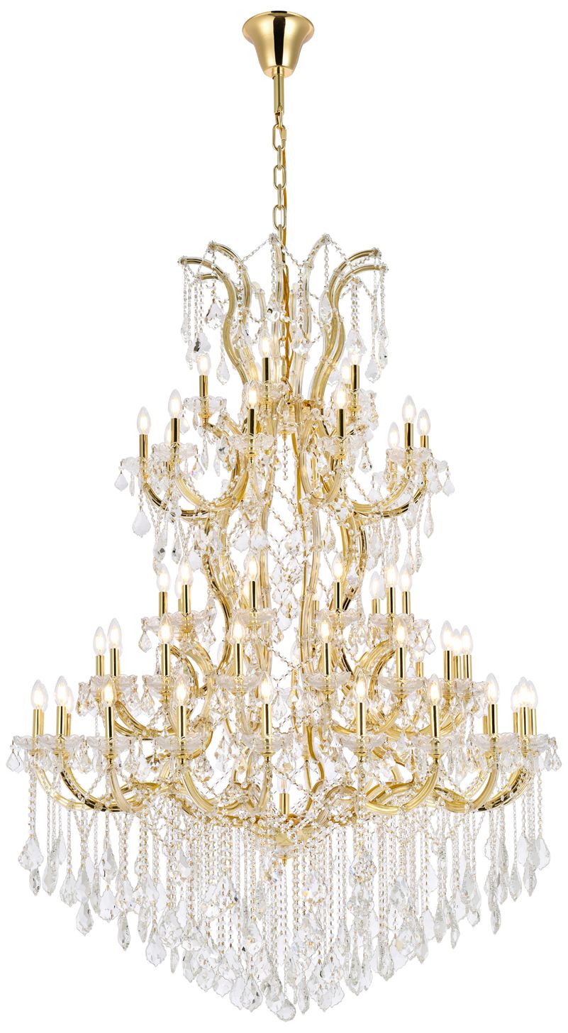 Maria Theresa 54" Wide Gold and Crystal 61-Light Chandelier