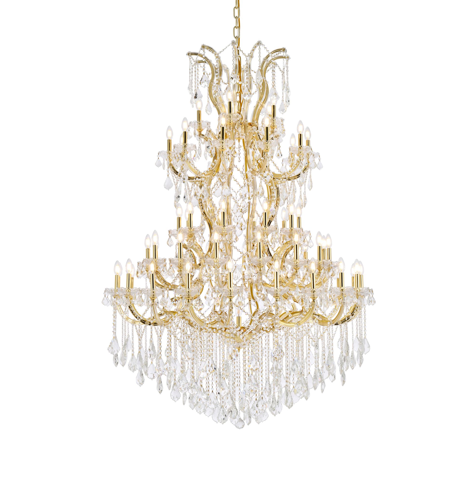 Image 4 Maria Theresa 54" Wide Gold and Crystal 61-Light Chandelier more views