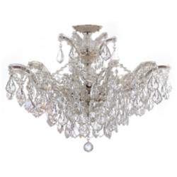 Maria Theresa 6 Light Clear Crystal Chrome Semi-Flush