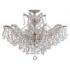 Maria Theresa 6 Light Clear Crystal Chrome Semi-Flush