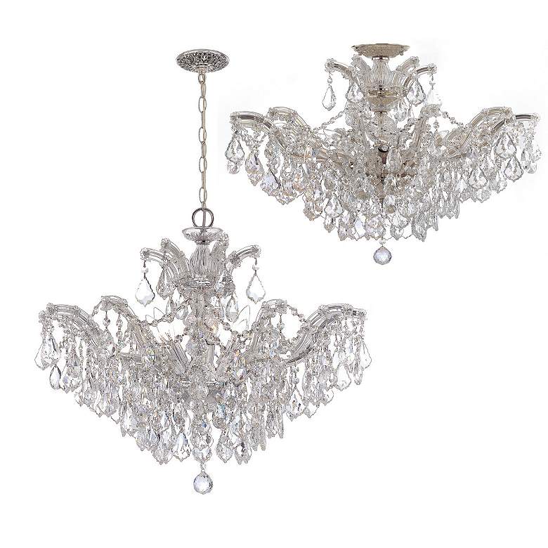 Image 2 Maria Theresa 6 Light Clear Crystal Chrome Semi-Flush more views