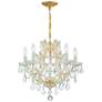 1_Maria Theresa 6 Light Clear Italian Crystal Gold Chandelier