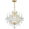 Maria Theresa 6 Light Clear Italian Crystal Gold Chandelier