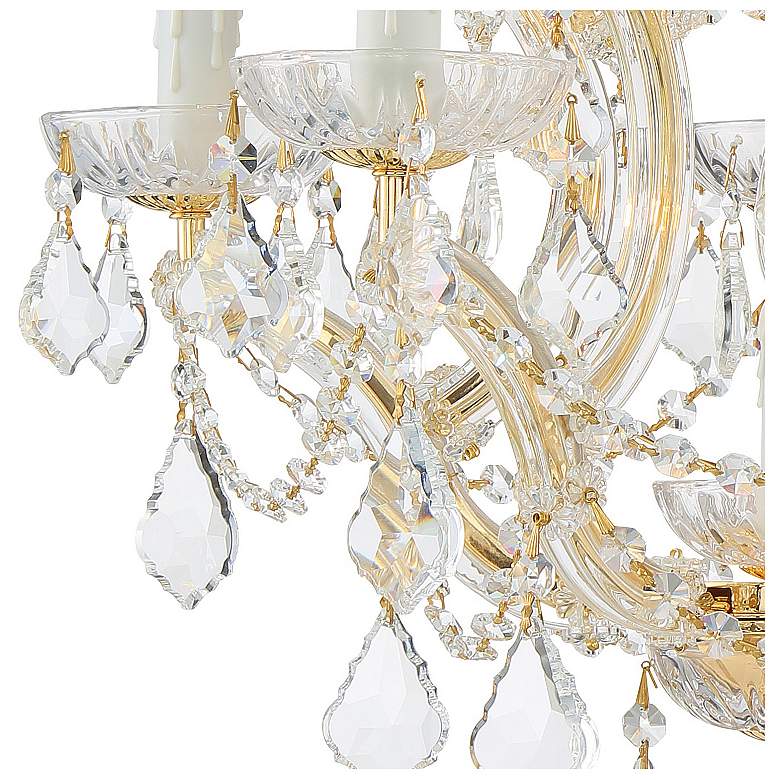 Image 3 Maria Theresa 6 Light Clear Italian Crystal Gold Chandelier more views