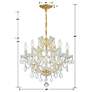 4_Maria Theresa 6 Light Clear Italian Crystal Gold Chandelier more views