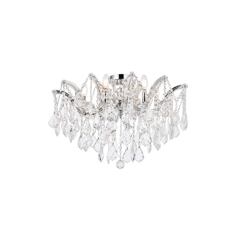 Image 3 Maria Theresa 6 Lt Chrome Flush Mount Clear more views