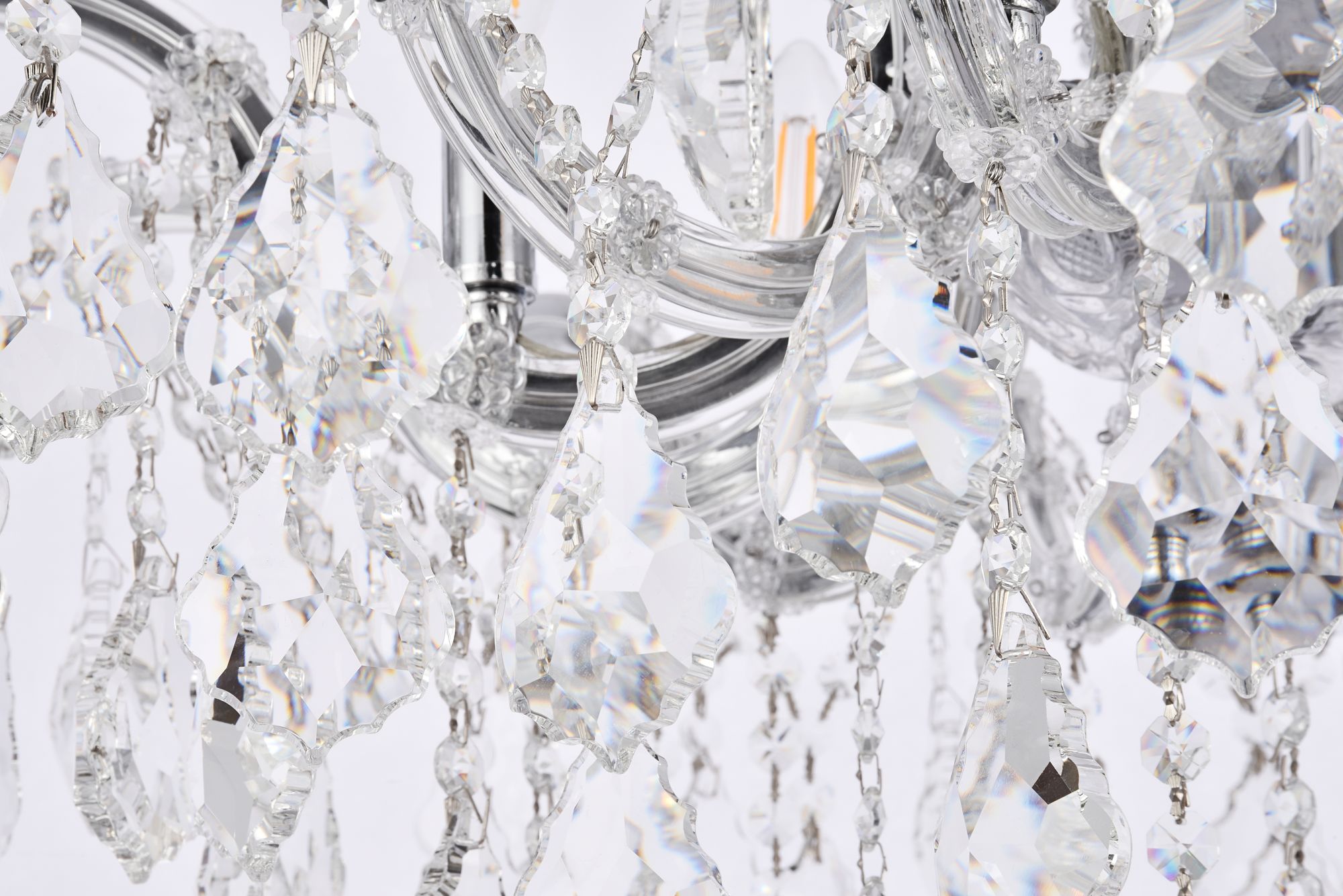 Image 5 Maria Theresa 6 Lt Chrome Flush Mount Clear more views