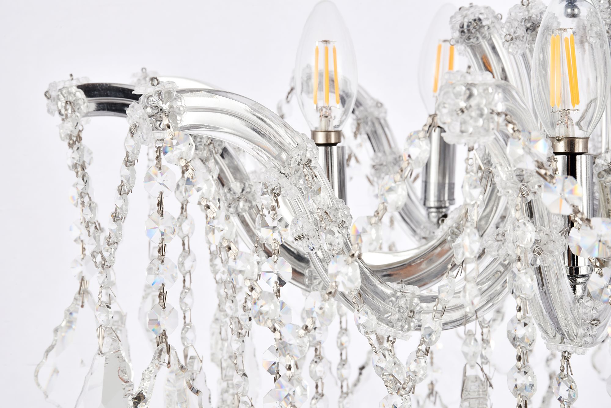 Image 6 Maria Theresa 6 Lt Chrome Flush Mount Clear more views