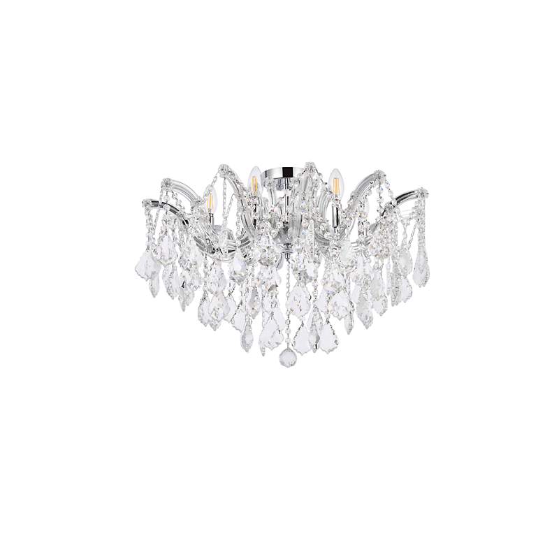 Image 7 Maria Theresa 6 Lt Chrome Flush Mount Clear more views