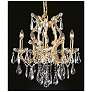 Maria Theresa 6 Lt Gold Chandelier Clear