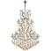 Maria Theresa 61 Lt Chrome Chandelier Golden Teak