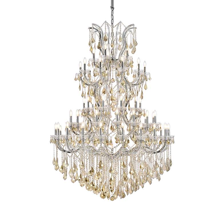 Image 3 Maria Theresa 61 Lt Chrome Chandelier Golden Teak more views