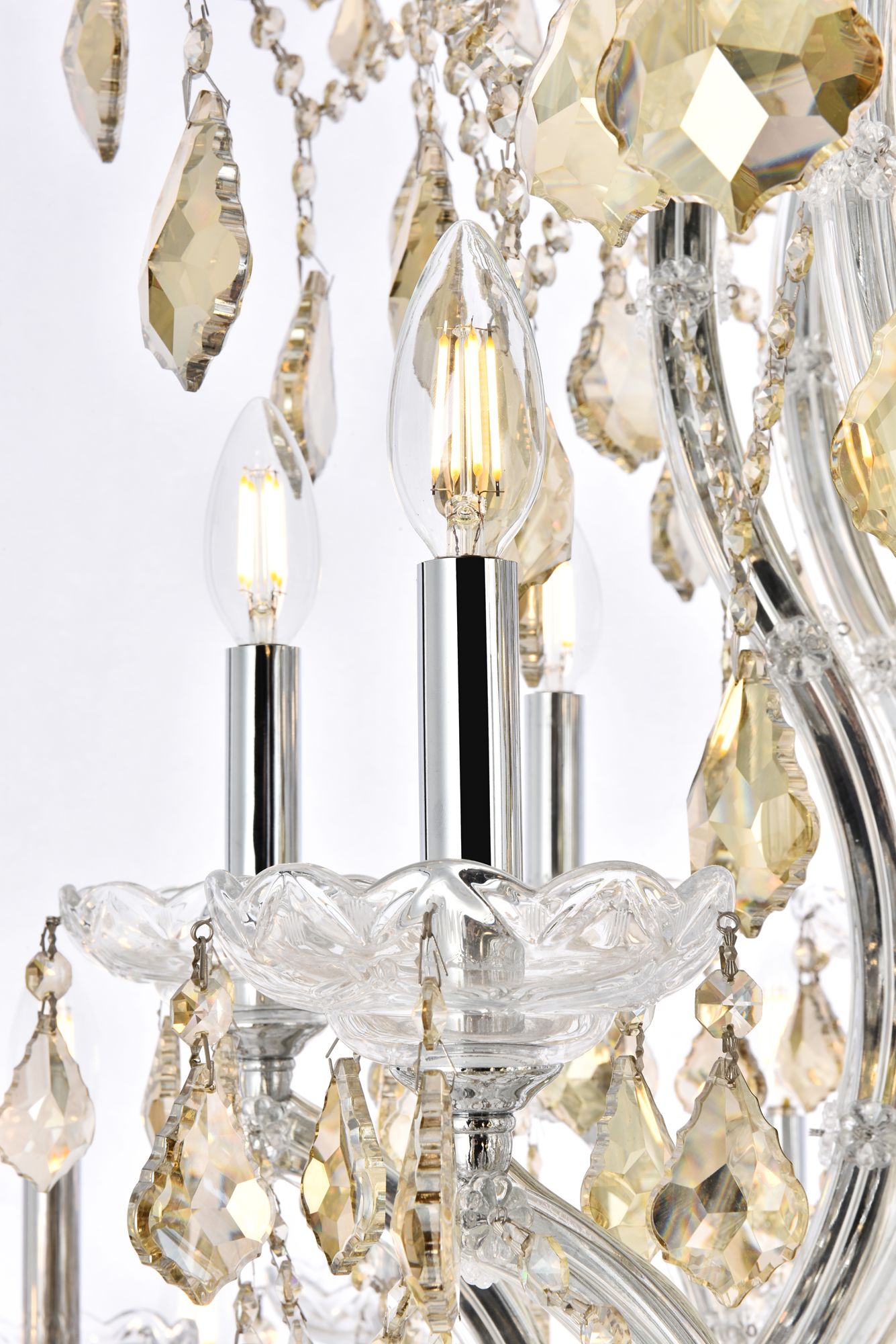 Image 5 Maria Theresa 61 Lt Chrome Chandelier Golden Teak more views