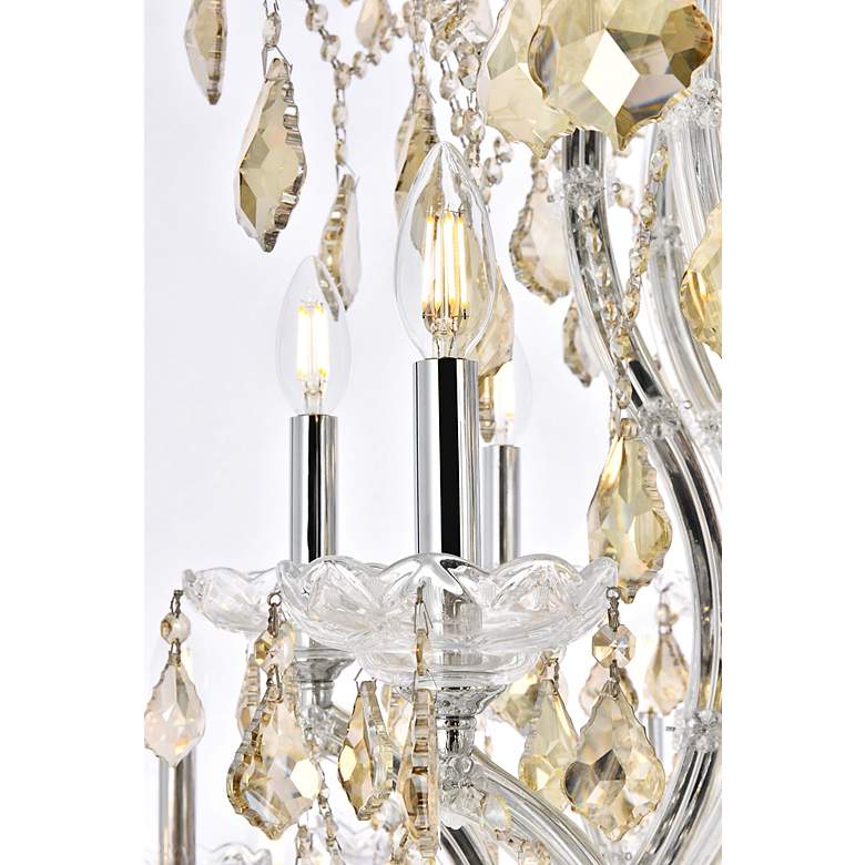 Image 5 Maria Theresa 61 Lt Chrome Chandelier Golden Teak more views