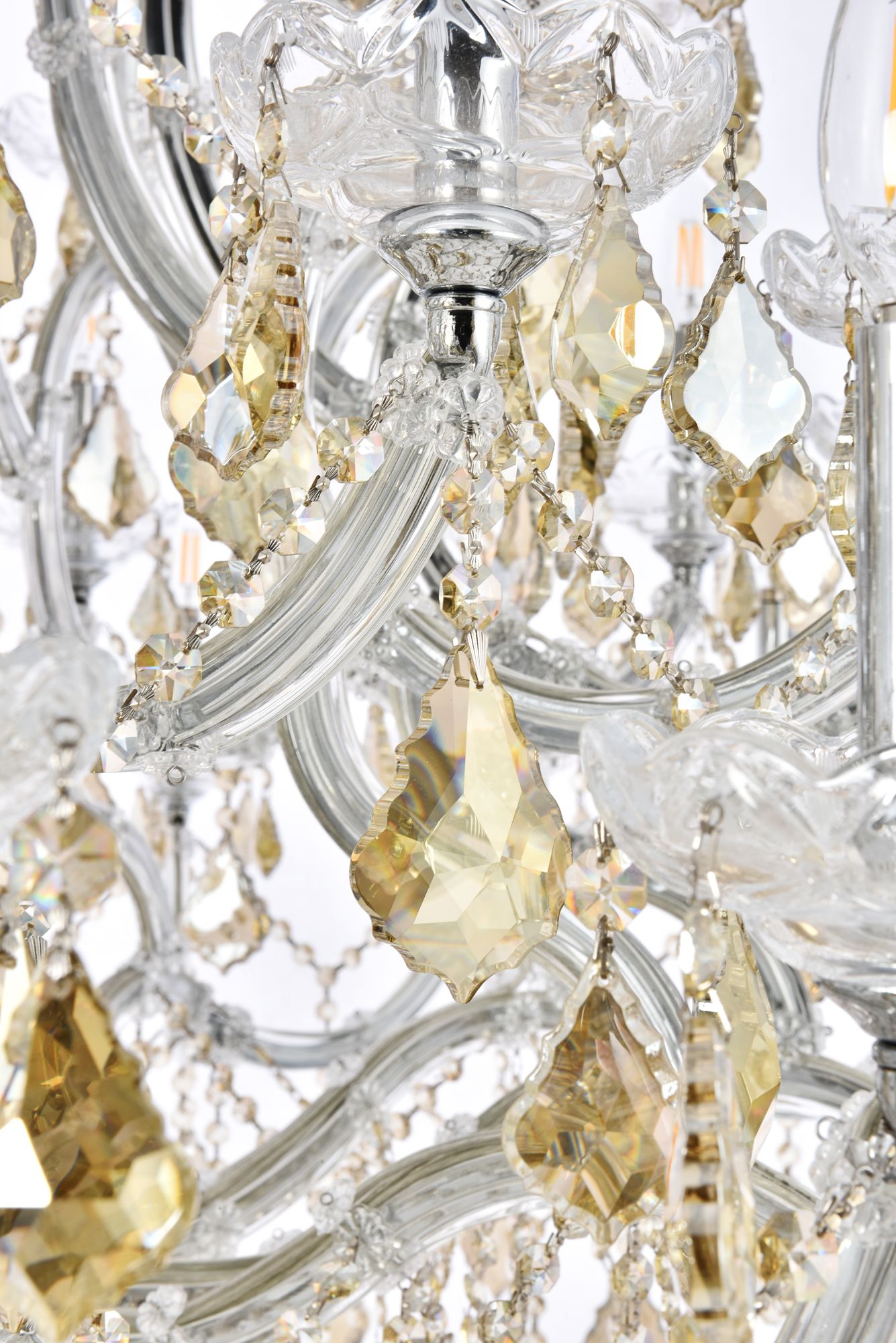 Image 6 Maria Theresa 61 Lt Chrome Chandelier Golden Teak more views