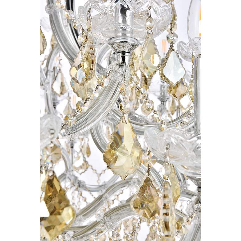 Image 6 Maria Theresa 61 Lt Chrome Chandelier Golden Teak more views
