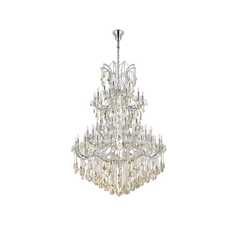 Image 7 Maria Theresa 61 Lt Chrome Chandelier Golden Teak more views