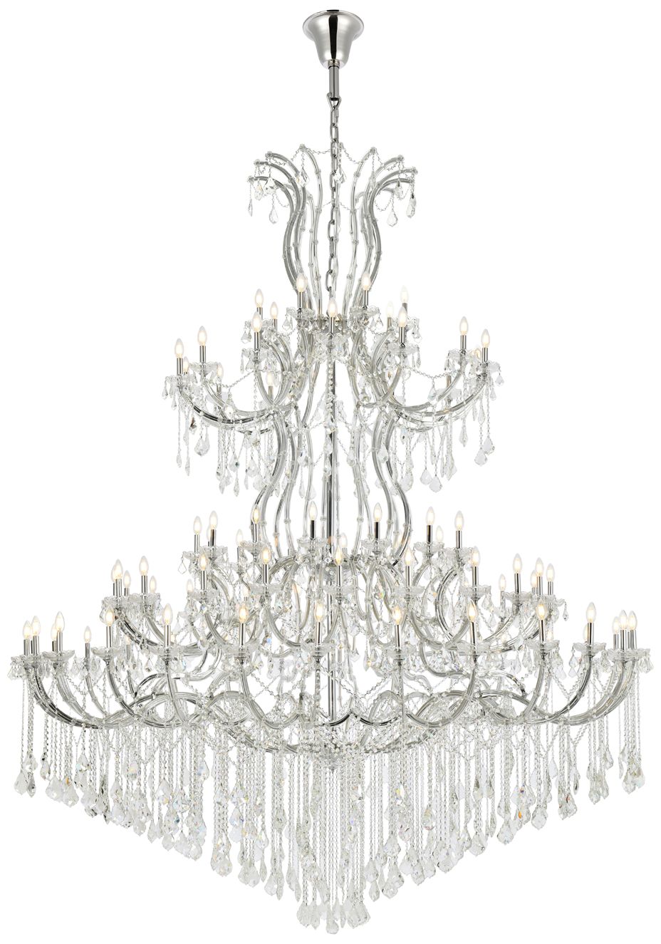 Maria Theresa 84 Lt Chrome Chandelier Clear