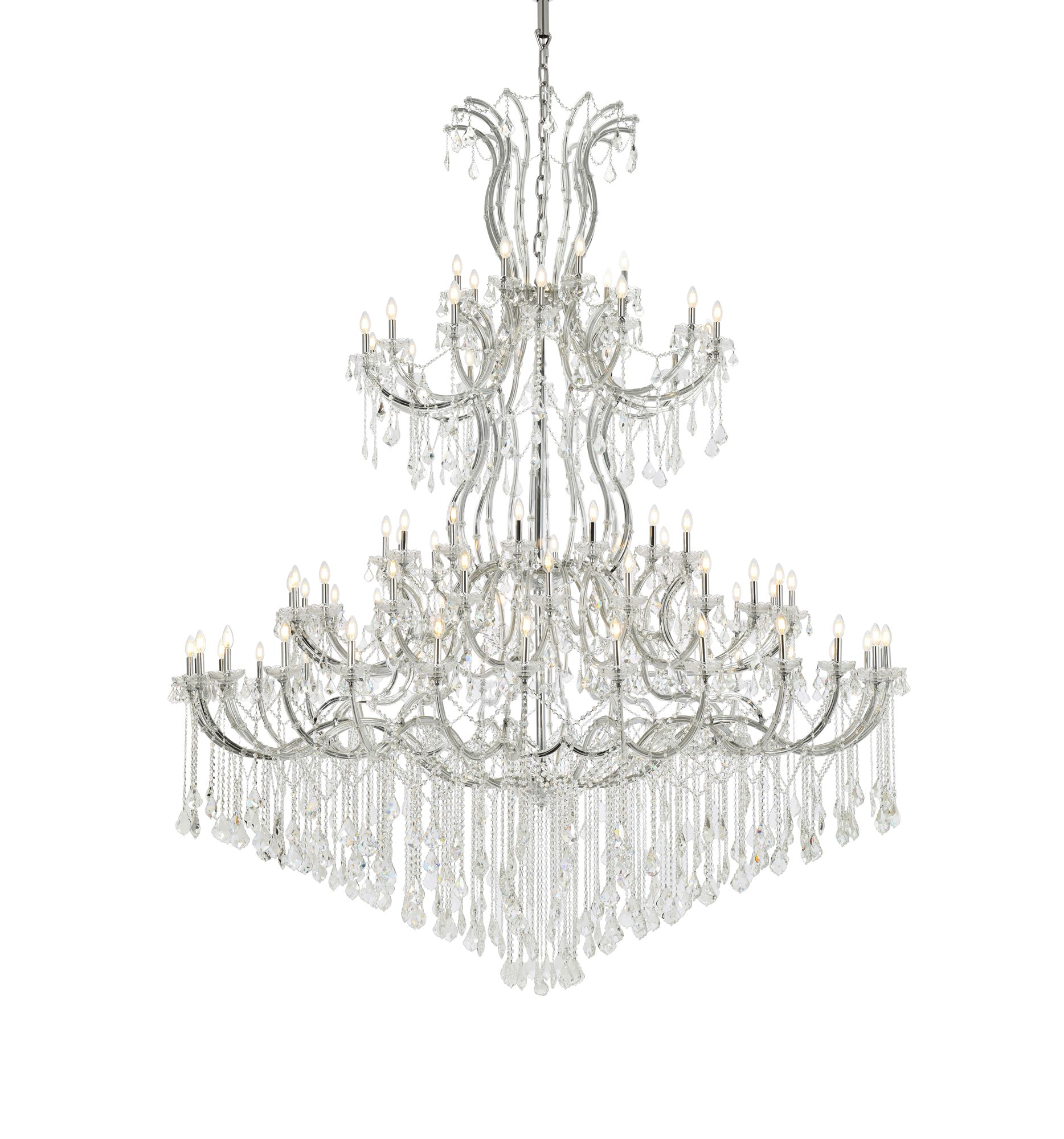 Image 3 Maria Theresa 84 Lt Chrome Chandelier Clear more views