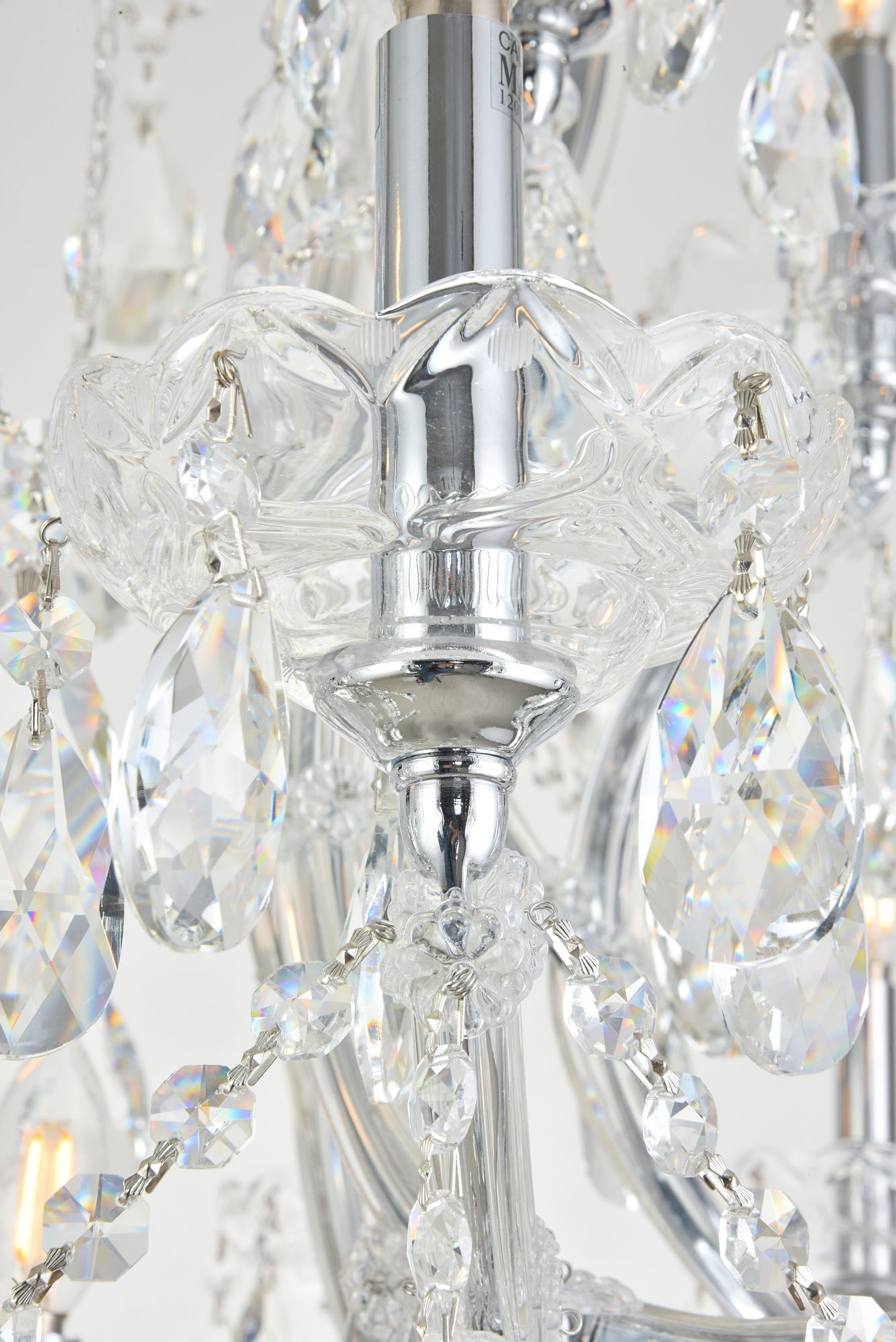 Image 3 Maria Theresa 84 Lt Chrome Chandelier With Clear Tear Drop Crystals Clear more views