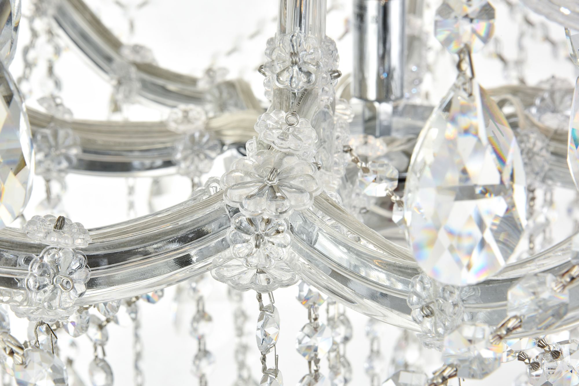 Image 4 Maria Theresa 84 Lt Chrome Chandelier With Clear Tear Drop Crystals Clear more views