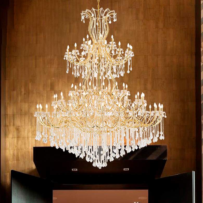 Image 1 Maria Theresa 84 Lt Gold Chandelier Clear