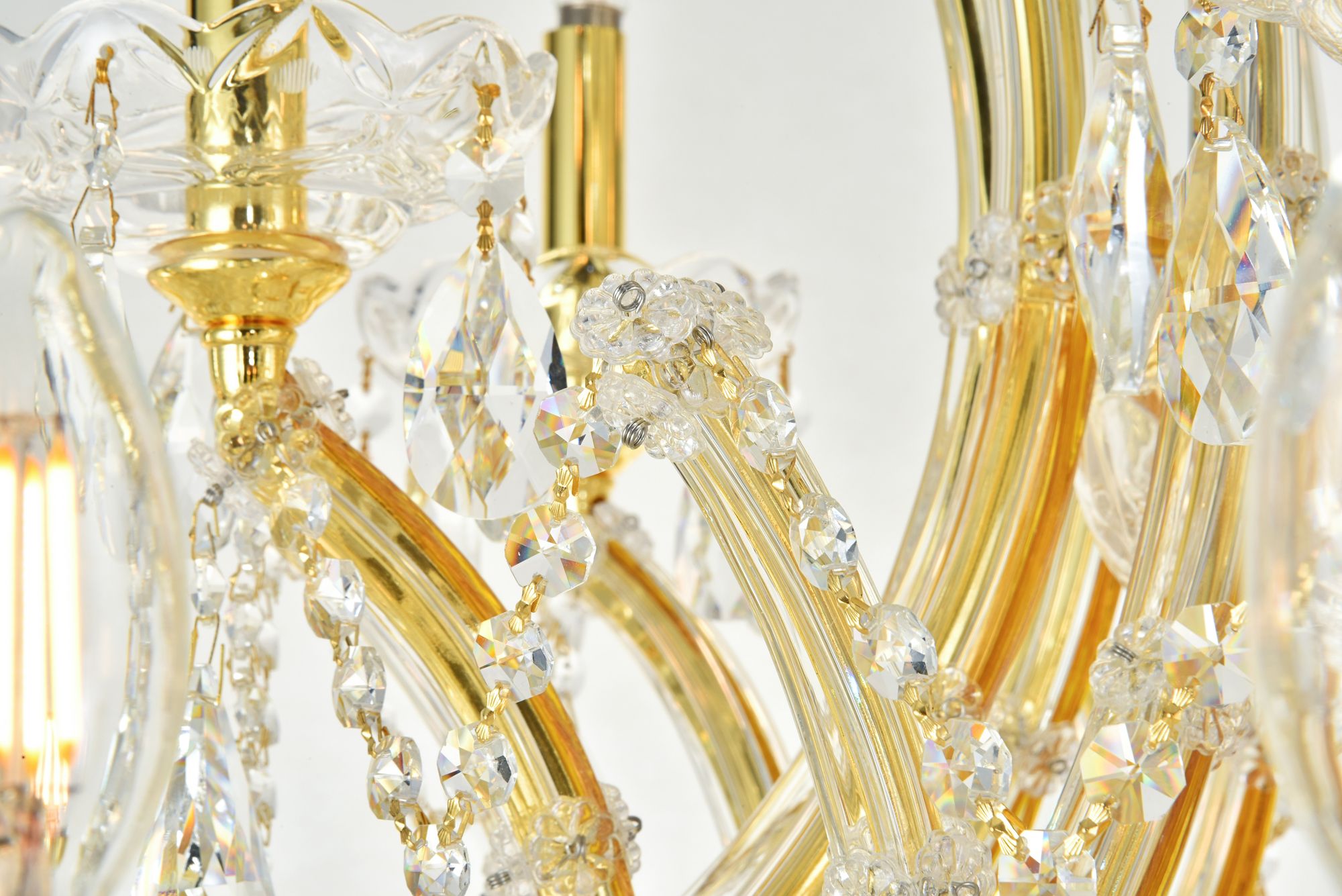 Image 4 Maria Theresa 84 Lt Gold Chandelier With Clear Tear Drop Crystals Clear more views