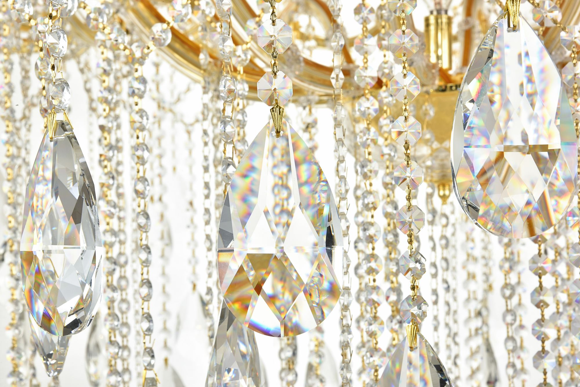 Image 5 Maria Theresa 84 Lt Gold Chandelier With Clear Tear Drop Crystals Clear more views