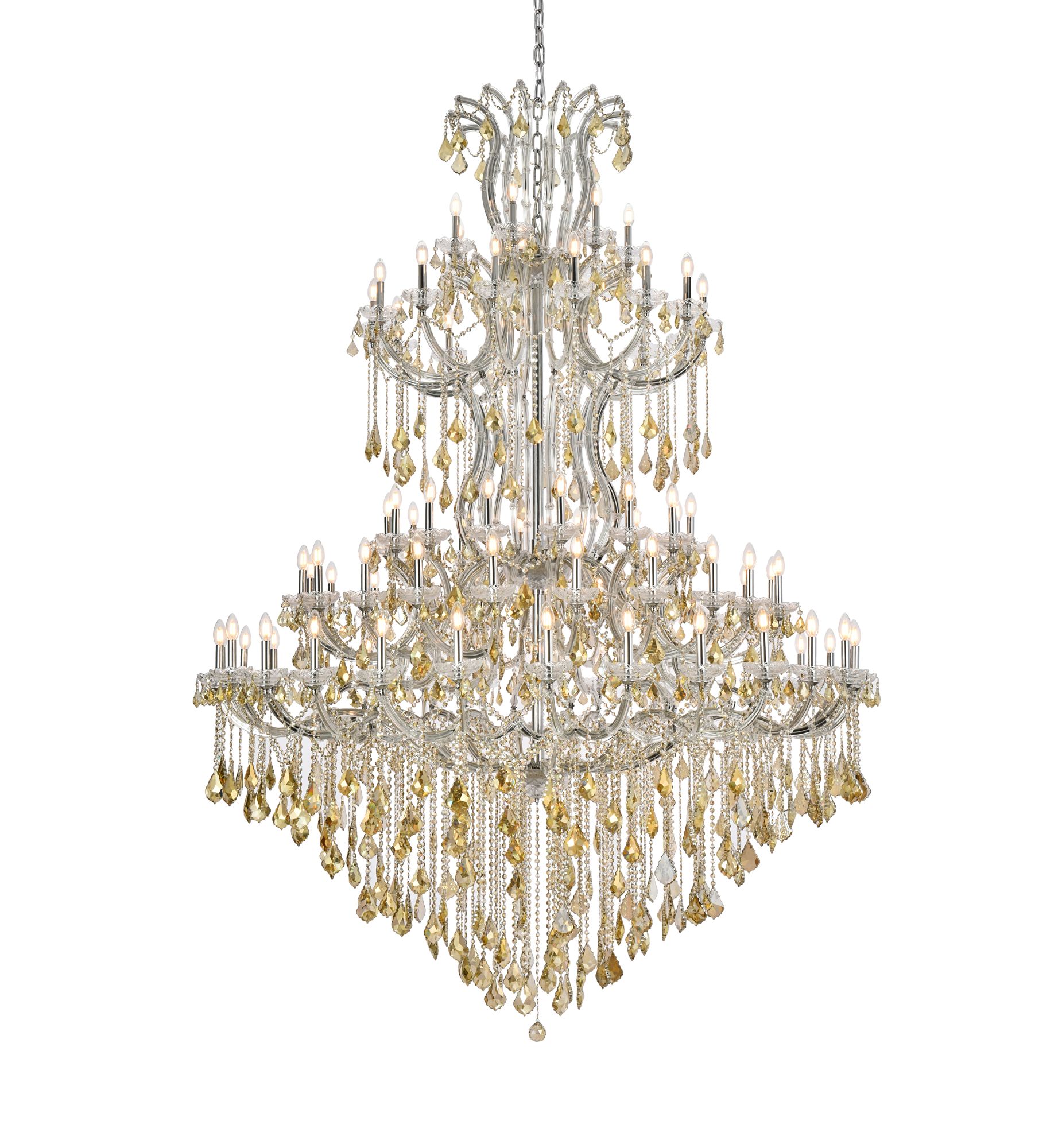 Image 3 Maria Theresa 85 Lt Chrome Chandelier Golden Teak more views