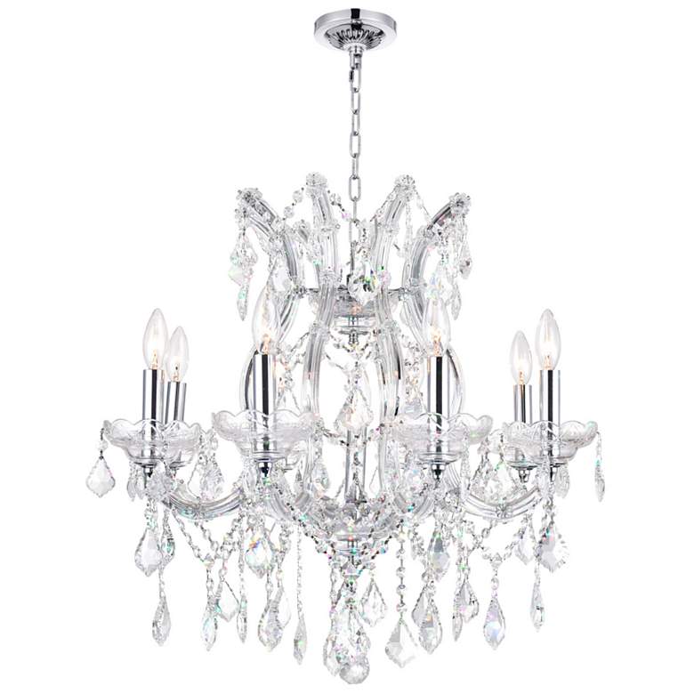 Image 1 Maria Theresa 9 Light Up Chandelier With Chrome Finish